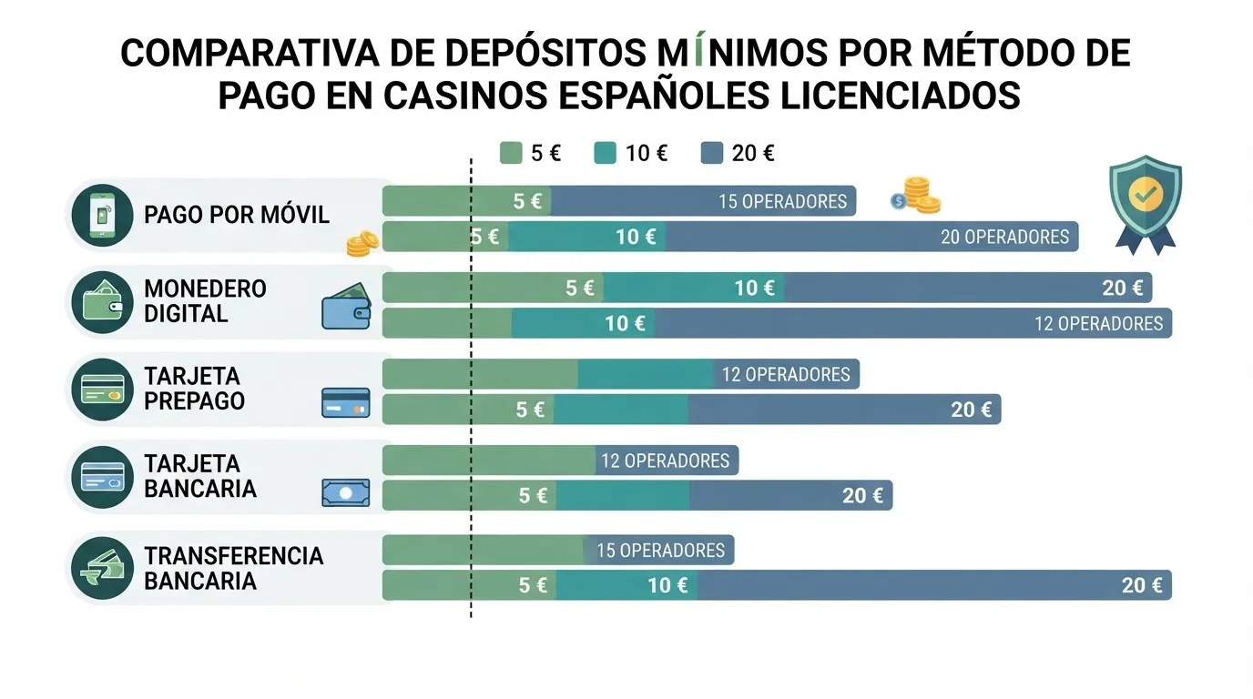 Composición con los logotipos de los diez casinos destacados ordenados en formato tabla comparativa
