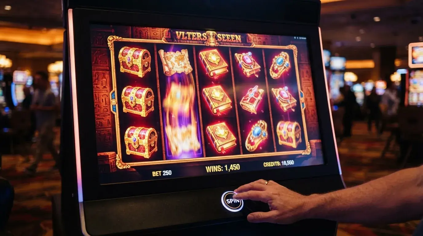 Captura de un slot online con alto RTP como Book of 99 o Blood Suckers disponible en operadores con licencia .es